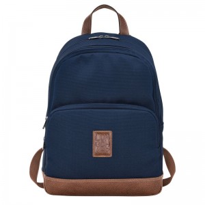 Men Longchamp Boxford Backpack Blue | Thailand-258VONESK