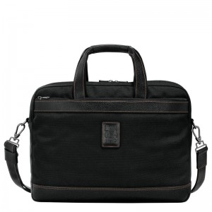Men Longchamp Boxford L Briefcase Black | Thailand-247IOMUVR