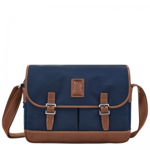 Men Longchamp Boxford L Crossbody Bag Blue | Thailand-197THKNEV