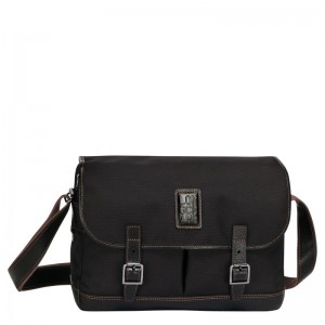 Men Longchamp Boxford L Crossbody Bag Black | Thailand-410RIUVMJ