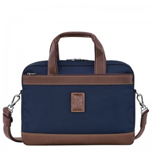 Men Longchamp Boxford S Briefcase Blue | Thailand-823GFJLIV