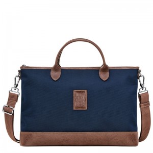 Men Longchamp Boxford S Briefcase Blue | Thailand-847KCYLRE
