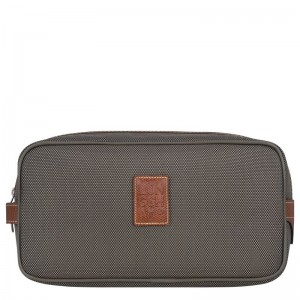 Men Longchamp Boxford Toiletry Bags Brown | Thailand-708ESDLKG