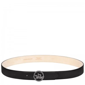 Men Longchamp Box-trot Belt Black | Thailand-713ZVJBYH