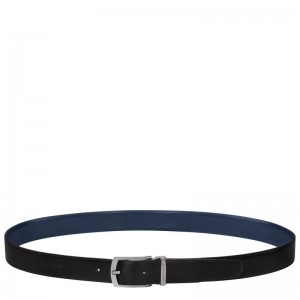 Men Longchamp Delta Box Belt Black / Navy | Thailand-907GBNOZT