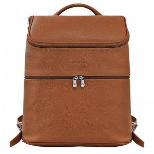 Men Longchamp Le Foulonné Backpack Brown | Thailand-892JEKPGI