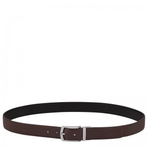 Men Longchamp Le Foulonné Belt Beige / Black | Thailand-328ZGLYWQ