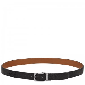Men Longchamp Le Foulonné Belt Black | Thailand-104TANQZJ