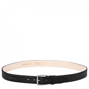 Men Longchamp Le Foulonné Belt Black | Thailand-972QZXICA