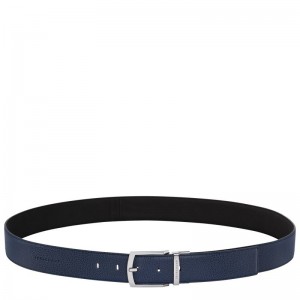 Men Longchamp Le Foulonné Belt Navy / Black | Thailand-679UAGPSZ