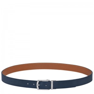 Men Longchamp Le Foulonné Belt Navy | Thailand-294ZHDCWE