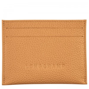 Men Longchamp Le Foulonné Card Holder Brown | Thailand-138QWSNPB