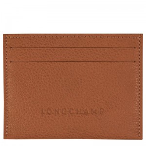 Men Longchamp Le Foulonné Card Holder Brown | Thailand-206LDATFG