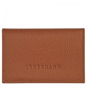 Men Longchamp Le Foulonné Card Holder Brown | Thailand-354GYAVFS