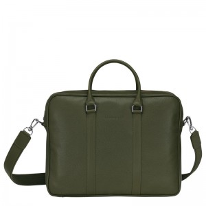 Men Longchamp Le Foulonné M Briefcase Khaki | Thailand-835WBCIHL