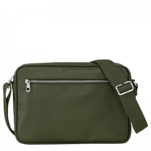 Men Longchamp Le Foulonné M Camera Crossbody Bag Khaki | Thailand-309YMUPJG