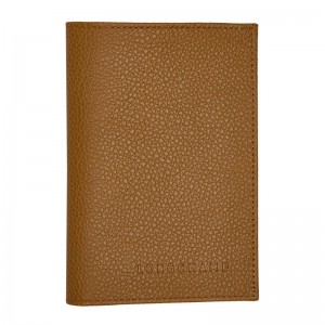 Men Longchamp Le Foulonné Passport Holder Brown | Thailand-198JEROQW