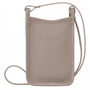 Men Longchamp Le Foulonné Phone Case Beige | Thailand-690FNPBQZ