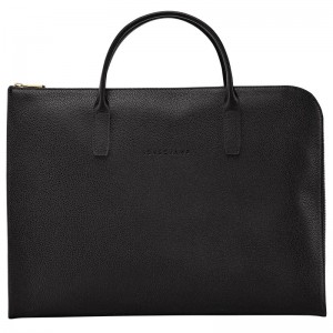 Men Longchamp Le Foulonné S Briefcase Black | Thailand-513HQLKSJ