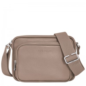 Men Longchamp Le Foulonné S Camera Crossbody Bag Beige | Thailand-906ITEBYJ