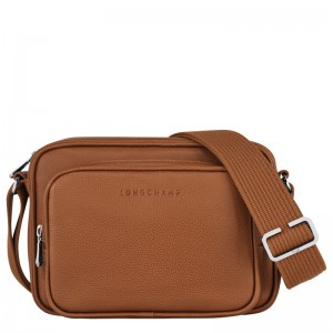 Men Longchamp Le Foulonné S Camera Crossbody Bag Brown | Thailand-795ZBRTOA