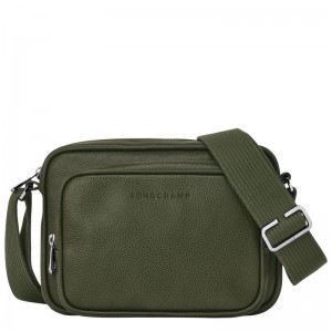 Men Longchamp Le Foulonné S Camera Crossbody Bag Khaki | Thailand-510HIOQXV