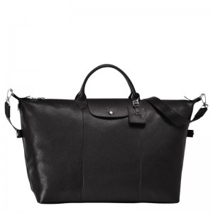 Men Longchamp Le Foulonné Xl Travel Bag Black | Thailand-398USXOZM