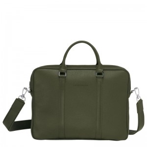 Men Longchamp Le Foulonné Xs Briefcase Khaki | Thailand-185BJUGVF
