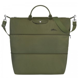 Men Longchamp Le Pliage Green Expandable Travel Bag Dark Green | Thailand-923KUTLCH