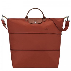 Men Longchamp Le Pliage Green Expandable Travel Bag Brown | Thailand-469DBHQRG