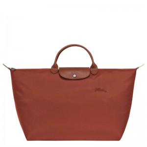 Men Longchamp Le Pliage Green L Travel Bag Brown | Thailand-954XQNHBG