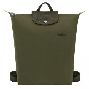 Men Longchamp Le Pliage Green M Backpack Dark Olive | Thailand-801DOFMNH