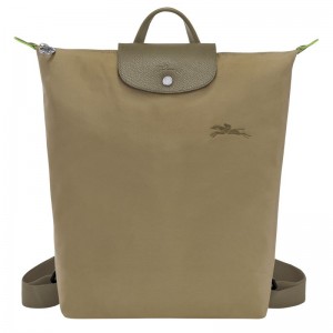 Men Longchamp Le Pliage Green M Backpack Olive | Thailand-703RQNICT