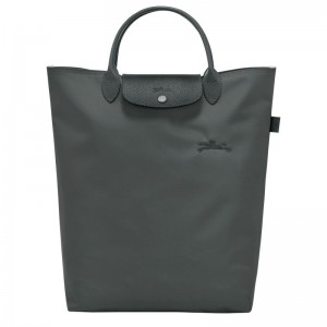 Men Longchamp Le Pliage Green M Tote Bag Deep Grey | Thailand-102SDWXBC