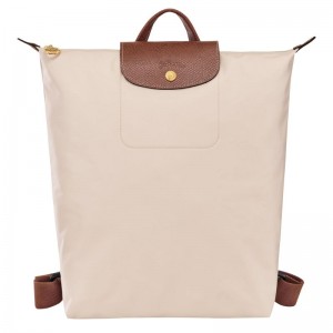 Men Longchamp Le Pliage Original M Backpack Beige | Thailand-395BVXSME