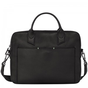 Men Longchamp Sur Seine Briefcase Black | Thailand-329XMYNLE