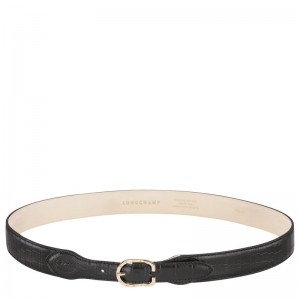 Women Longchamp 1980 Belt Black | Thailand-915ZNDYPG