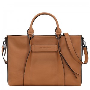 Women Longchamp 3D L Handbag Beige | Thailand-479LBUIHC