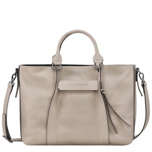 Women Longchamp 3D L Handbag Beige | Thailand-204VIBRCO