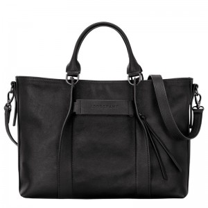Women Longchamp 3D L Handbag Black | Thailand-152NTHAFV