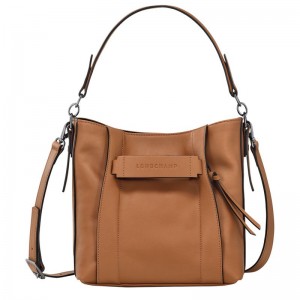 Women Longchamp 3D S Crossbody Bag Beige | Thailand-703AFNDYX