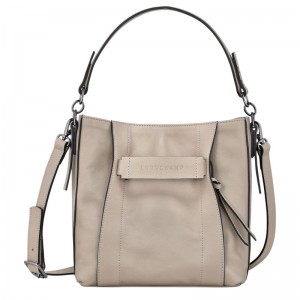 Women Longchamp 3D S Crossbody Bag Beige | Thailand-579KXCWLO