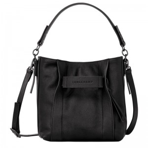 Women Longchamp 3D S Crossbody Bag Black | Thailand-584CPMEVY