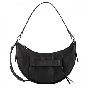Women Longchamp 3D S Crossbody Bag Black | Thailand-154TKHSJL