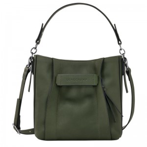 Women Longchamp 3D S Crossbody Bag Khaki | Thailand-940UDBLRX