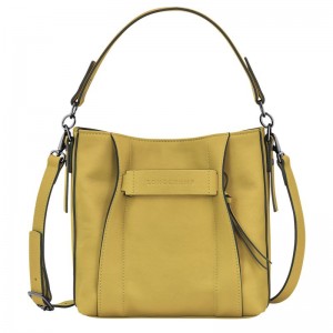Women Longchamp 3D S Crossbody Bag Yellow | Thailand-673XZYLIS