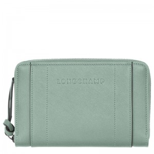 Women Longchamp 3D Wallet Blue Green | Thailand-894YEXVZH