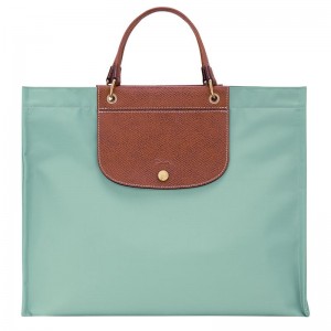 Women Longchamp Cabas L Tote Bag Blue Green | Thailand-613CUOXSD