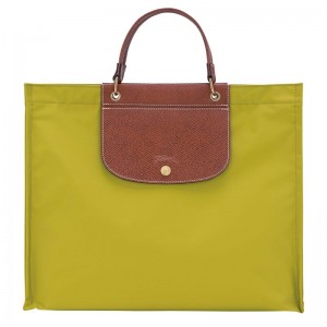 Women Longchamp Cabas L Tote Bag Green | Thailand-581VBDHLG