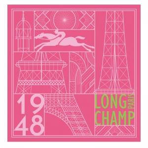 Women Longchamp Eiffel Tower 1948 50 Scarf Pink | Thailand-842CDZSEQ